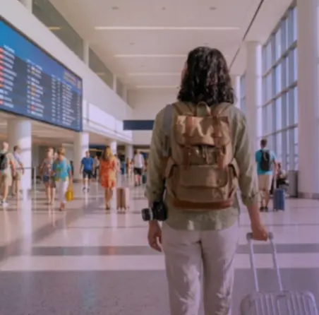 Traveler arriving in the United States